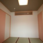 ２階和室：ＬＤの横に造りました　ピンクの戸色が可愛いです